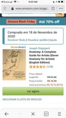 E-book Anatomy: A Complete Guide for Artists | R$ 11