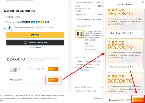 Imagem na descrição da promoção