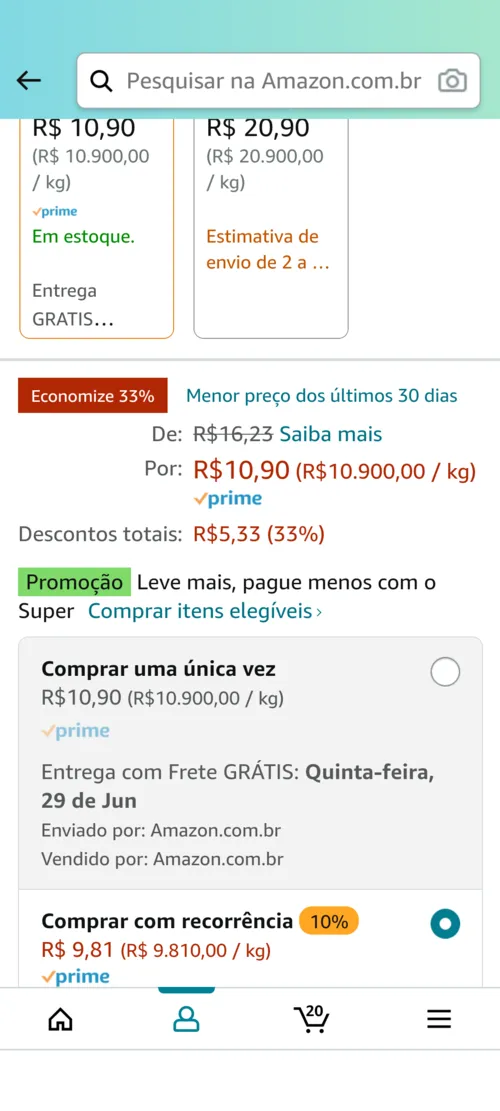 Imagem na descrição da promoção