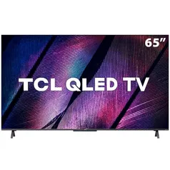 Smart TV TCL 65 Polegadas QLED 4K UHD, Google TV, 3 HDMI, 2 USB, Bluetooth, Wi-Fi, Google Assistente, IA - 65C725