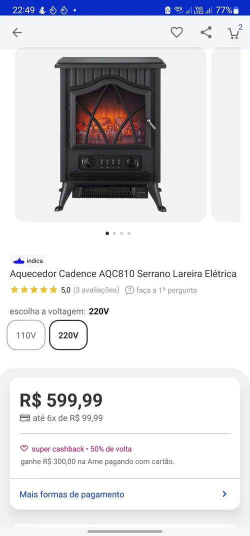 Imagem na descrição da promoção