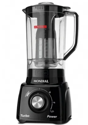 Liquidificador Mondial Turbo 3 Velocidades 500W Preto