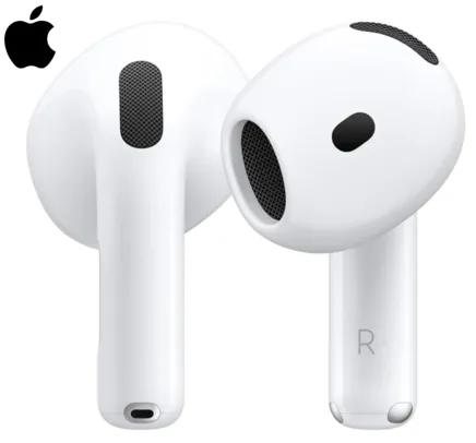 Apple AirPods 4, Fone Bluetooth, Áudio Espacial Personalizado, Com estojo de recarga USB-C