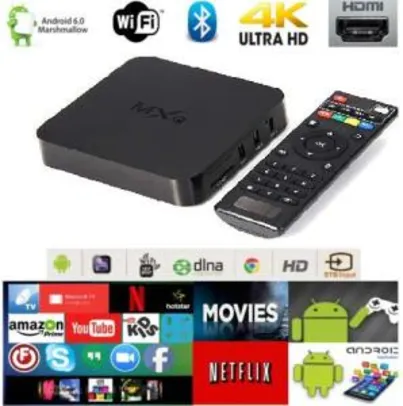 Kit Aparelho Conversor Smart Box Tv Android 8.1 2Gb Ram 16Gb | R$112