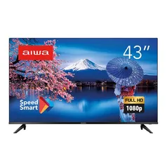 Smart TV LED HD 43'' Aiwa, 3 HDMI, 2 USB, Wi-Fi - AWS-TV-43-BL-01