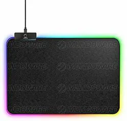 Mouse Pad Gamer com Borda de LED 350x250x3mm 14 Modos Espectro Backlighting em 7 Cores USB Power MS-WT-5