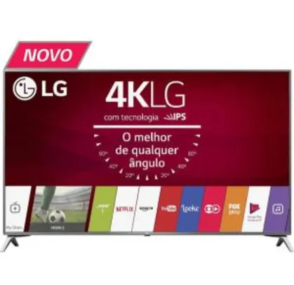 Smart TV LED 49" LG 49UJ6525 Com Conversor Digital 4 HDMI 2 USB Painel Ips, Hdr e Magic Mobile