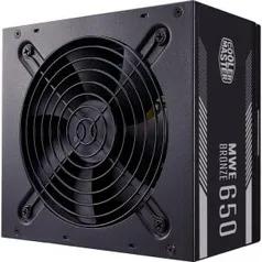 Fonte Cooler Master MWE V2 650W, 80 Plus Bronze, PFC Ativo, MPE-6501-ACAAB-BR | R$338