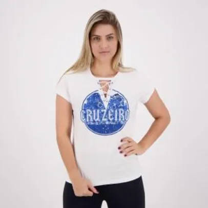 Camisa Cruzeiro Metal Feminina Branca - R$17