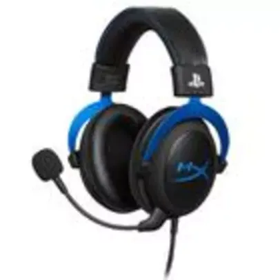 [APP COuro] Headset Gamer HyperX Cloud Blue PS4, Conexão 3.5mm, Driver 53mm, Cancel Ruído