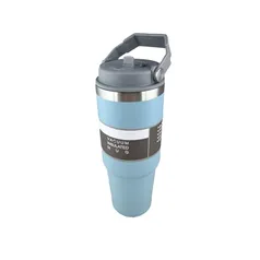 Garrafa Copo Térmico Sports Carro Inox Água 600ml Camping (Azul)