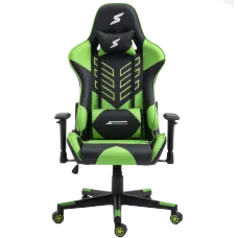 Cadeira Gamer SuperFrame Godzilla, Reclinável, Preto e Verde