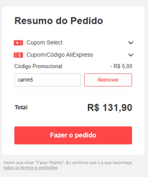 Imagem na descrição da promoção