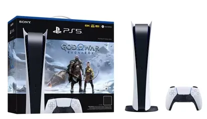 PlayStation 5 2022 825GB 1 Controle Branco Sony - com God of War Ragnarok