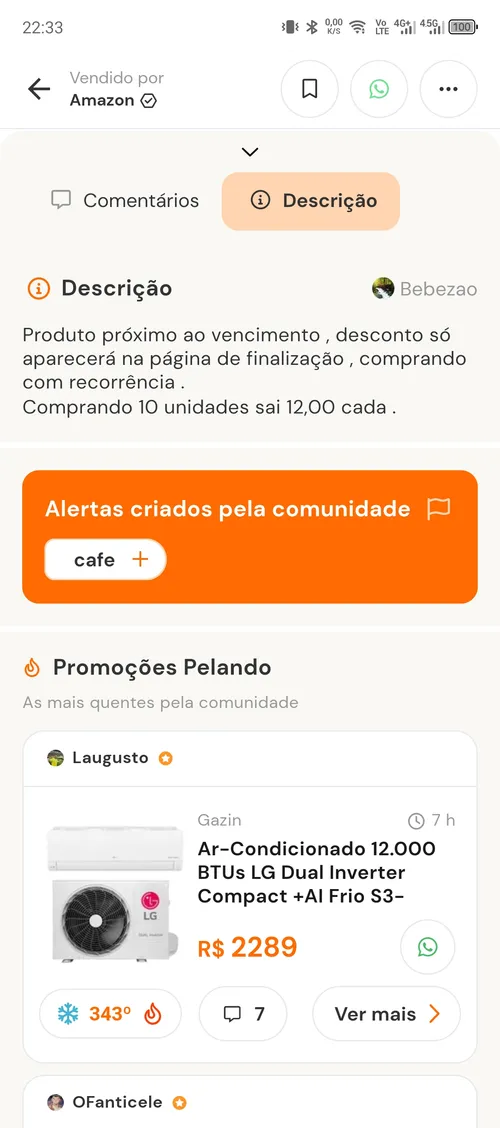 Imagen na descrição da promoção