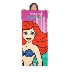 Toalha de Praia Princesa Ariel (Algodão) | R$11