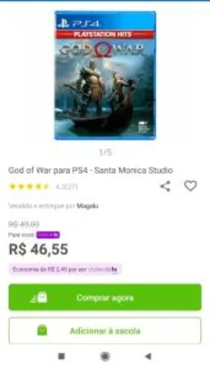 [Clube da Lu] God of War para PS4 - Santa Monica Studio | R$ 47