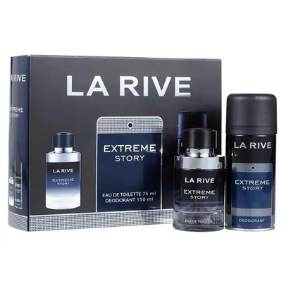 KIT PERFUME EXTREME STORY LA RIVE EDT MASCULINO 75ML + DESODORANTE 150ML