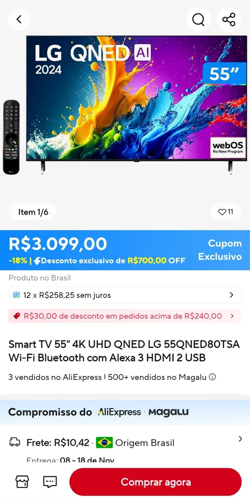 Imagem na descrição da promoção