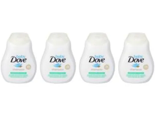 [4 unidades] Kit Shampoo Infantil Dove Baby Hidratação Sensível - 200ml | R$ 24