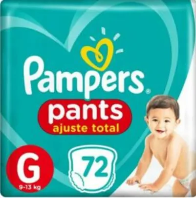 2UN - Fralda Pampers Pants Ajuste Total G 144 unidades R$121