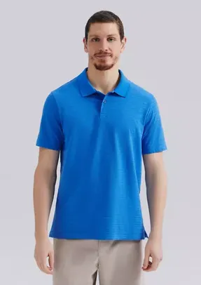 Camisa Polo Masculina Manga Curta Texturizada Hering