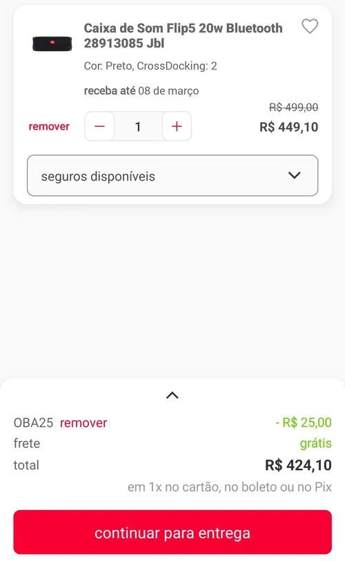 Imagem na descrição da promoção