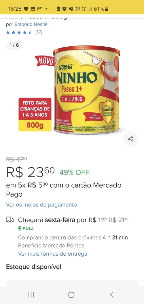 Imagem na descrição da promoção