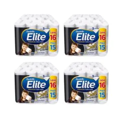 [2kits + Cupom] Kit Papel Higiênico Folha Tripla Elite - Soft & Strong | 4 Pacotes com 16 Unid | R$11 cada