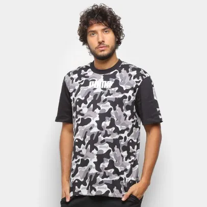 [APP] Camiseta Puma Rebel Camuflada Masculina | R$ 41