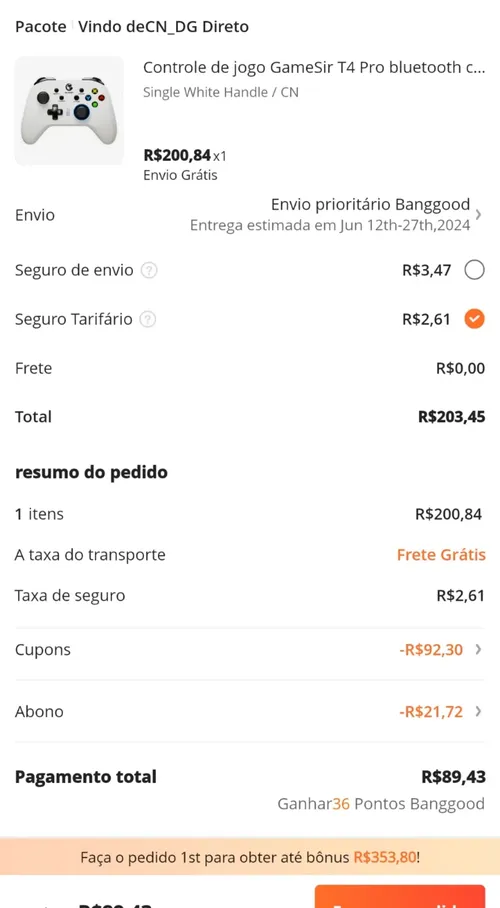 Imagem na descrição da promoção