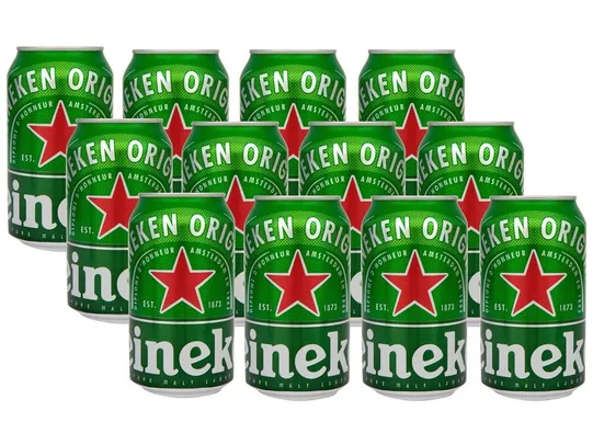 [MEIA] Cerveja Heineken Premium Puro Malte Lager - 12 unidades Lata 350ml | R$ 25