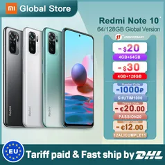 Xiaomi Redmi Note 10 4gb 64gb/4gb 128gb/6gb Snapdragon 678 33w Amoled Display 48mp R$1182