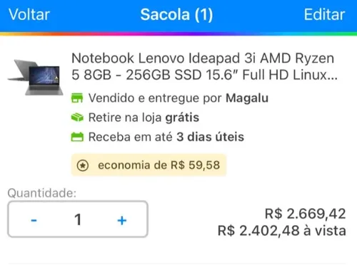 Imagem na descrição da promoção