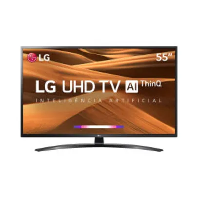 Smart TV LED 55" LG UM7470 Ultra HD 4K HDR Ativo, DTS Virtual X, Inteligência Artificial, ThinQ AI, WebOS 4.5 - R$2399