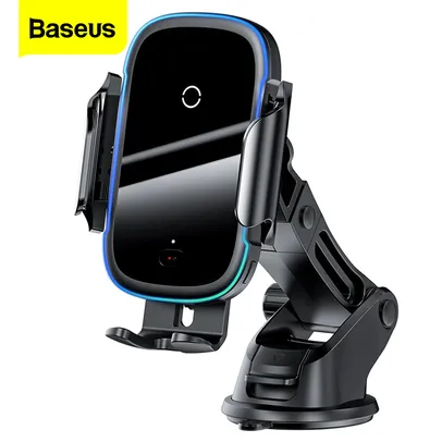 Baseus qi carregador de carro sem fio para iphone 11 samsung xiaomi 15w