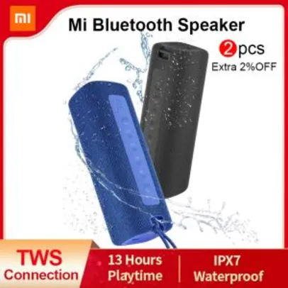 Caixa de Som Portátil Xiaomi Mi Speaker com 16W TWS, IPX7 | R$263