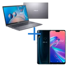 Notebook ASUS X515JA-BR2750 Cinza + Smartphone ASUS Zenfone Max Pro (M2) 6GB/64GB Black Saphire