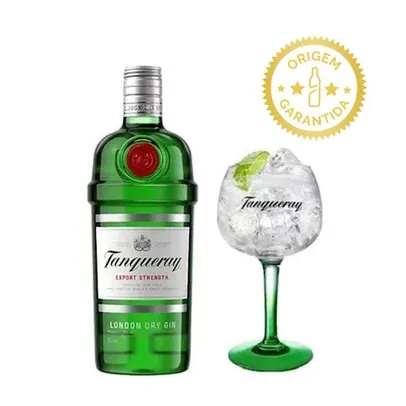 Combo Gin Tanqueray London Dry 750ml + 1 Taça Tanqueray Importada