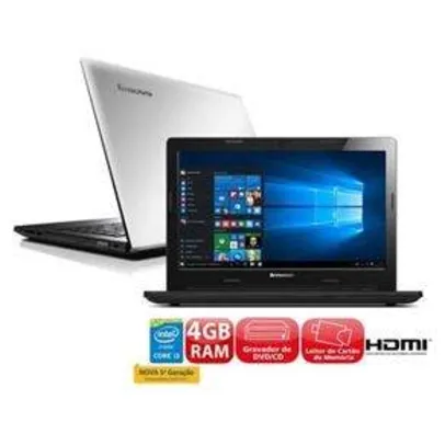 [Casas Bahia] Notebook Lenovo G40-80 com Intel® Core™ i3-5005U, 4GB, 1TB por R$1614
