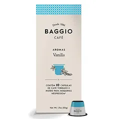 [ Rec/L3P2 ]Baggio Café Cápsulas De Café Aroma Vanilla Compatível Com Nespresso Contém 10 Cápsulas