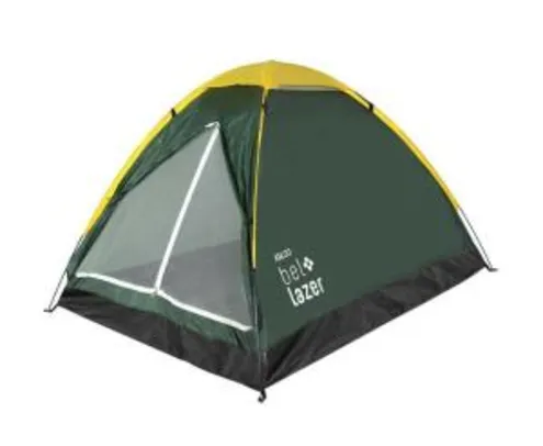 Saindo por R$ 134,2: Barraca Camping Iglu 3 Bel Fix Verde/Amarelo | R$134 | Pelando
