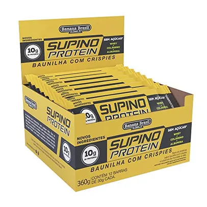 Supino Protein Baunilha com Crispies caixa com 12 Unidades de 30G