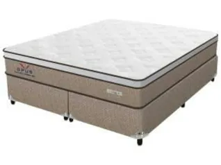 Cama Box Queen Size (Box + Colchão) Plumatex Mola - Pocket 65cm de Altura Ópus - R$665