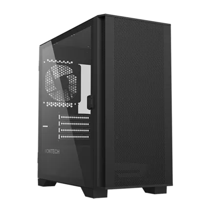 Gabinete Gamer Montech AIR 100 Lite, Mini Tower, Black, Micro ATX, 2 Fans, Vidro Temperado