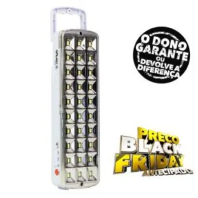 [RICARDO ELETRO] Luminária de Emergência 30 Leds 2W 6500K Bivolt