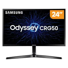 Monitor Curvo Samsung Odyssey 24", FHD, 144Hz, HDMI, DP, Freesync, Preto, Série CRG50 R$1.253