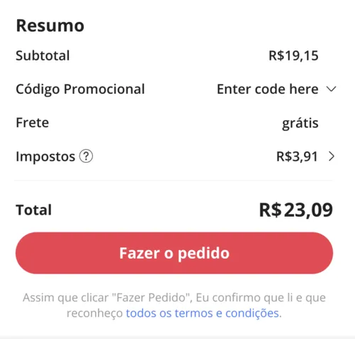 Imagem na descrição da promoção