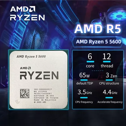 Processador Ryzen 5 5600 Novo