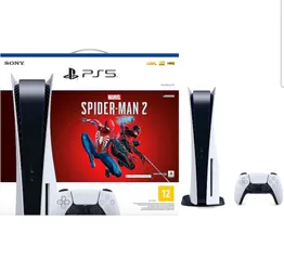 (APP) PlayStation 5 Standard Edition Branco + Marvels Spider Man 2 + Controle Sem Fio Dualsense Bran